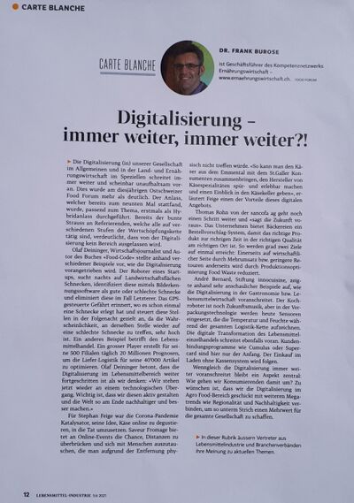 Digitalisierung - immer weiter, immer weiter?!